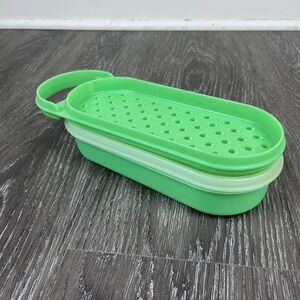 Vintage Tupperware Cheese &‎ Lid Vegetable Grater Green